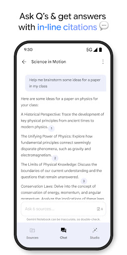 Gemini Notebook screenshot