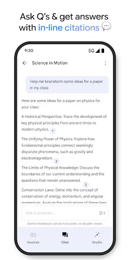 Gemini Notebook screenshot