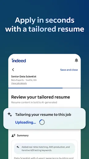 Indeed Job Search screenshot